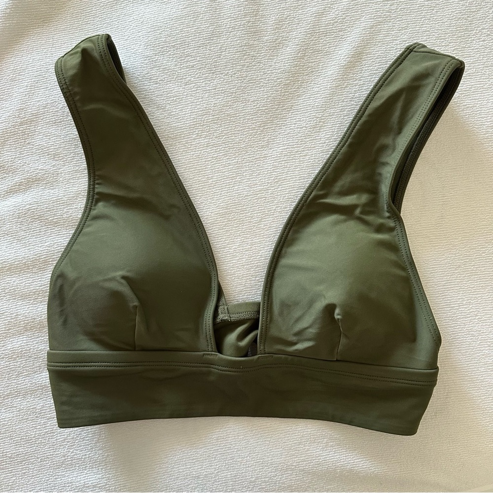 Express Olive Green Bikini Top